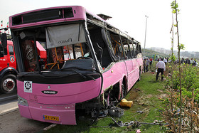 واژگونی اسکانیا 44 مسافر را مصدوم کرد