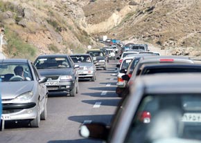 ترافیک سنگین در جاده‌های شمالی/محورهای اصفهان و خراسان شمالی نیمه سنگین گزارش شده است