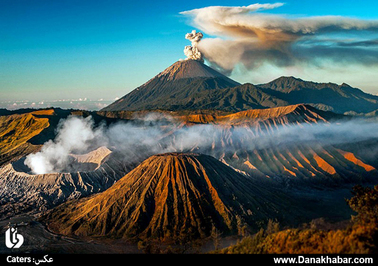 آتشفشان فعال در اندونزی