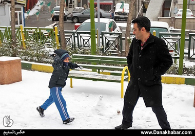 بارش برف در تهران. 