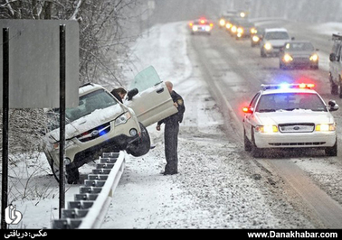 بارش برف در پنسیلوانیا آمریکا 
