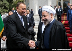 استقبال رسمی حسن روحانی از رئیس‌جمهور آذربایجان