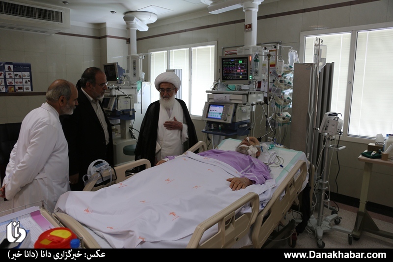 عیادت آیت الله نوری همدانی از رئیس مجلس خبرگان