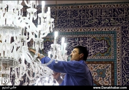 آیین غبار روبی - مسجد قبا در مشهد