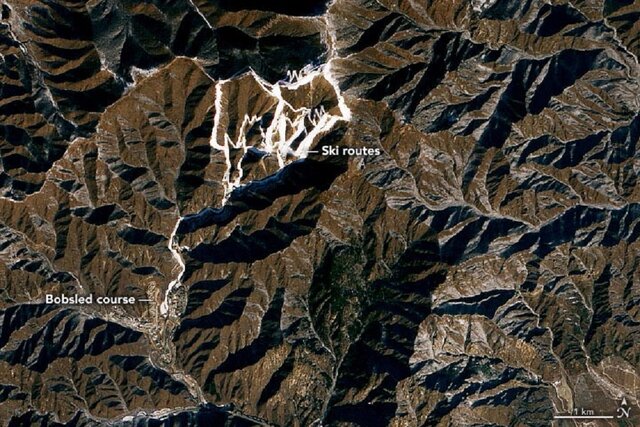 المپیک زمستانی پکن از نگاه ماهواره ناسا