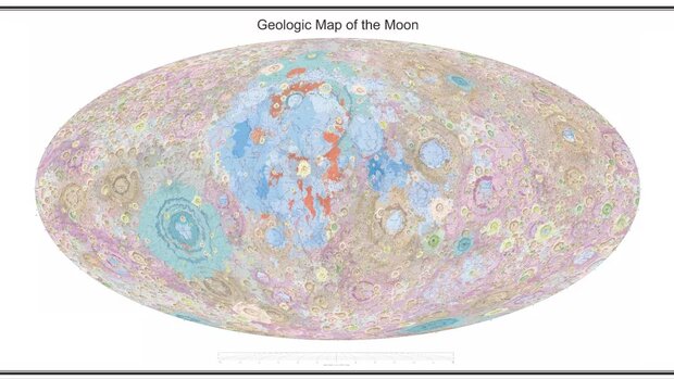 نقشه ماه با داده های ۱۵ سال اخیر تهیه شد