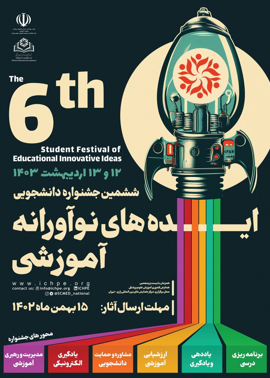 ششمین جشنواره دانشجویی ایده های نوآورانه آموزشی