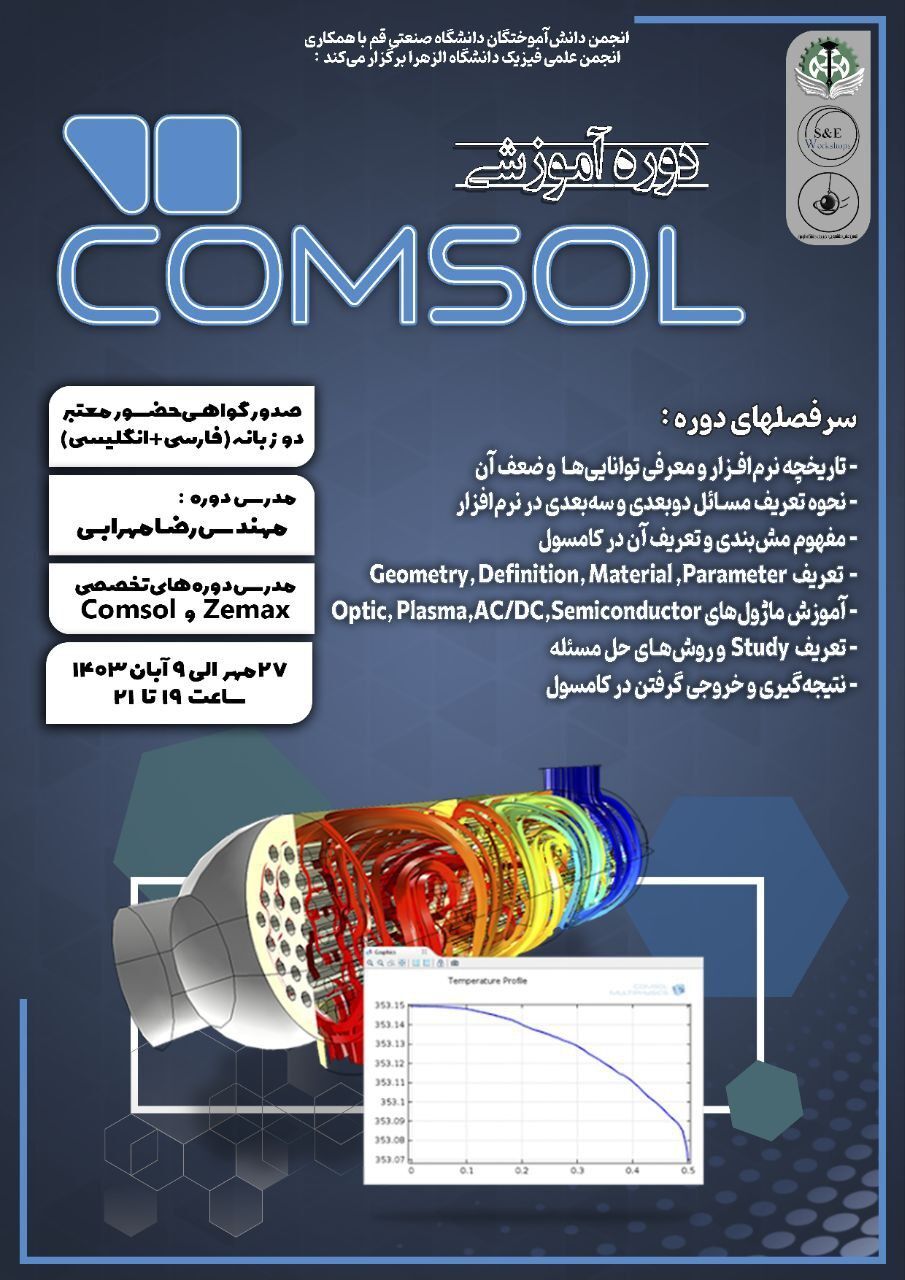 دوره آموزشي نرم افزار کامسول COMSOL