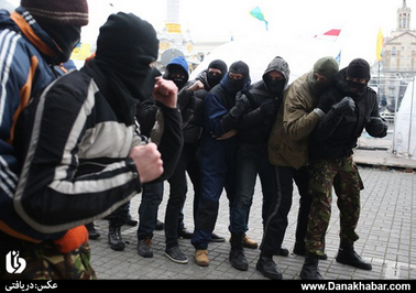 معترضان دولت اوکراین در شهر کی یف