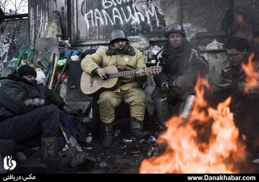  ادامه ناآرامی ها در شهر کی یف اوکراین
